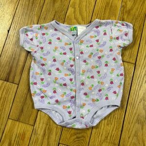 Vintage McBaby Floral Tulips Hugs Kisses Baby Bodysuit Onesie 3-6‎ Months